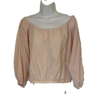 Anthropology holding horses, peach/cream off the shoulder top size L